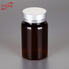 Round Glucosamine Capsule 4 oz PET Plastic Bottle With Brown Flip Top Lid,Medicine Amber Plastic PET Round Bottle