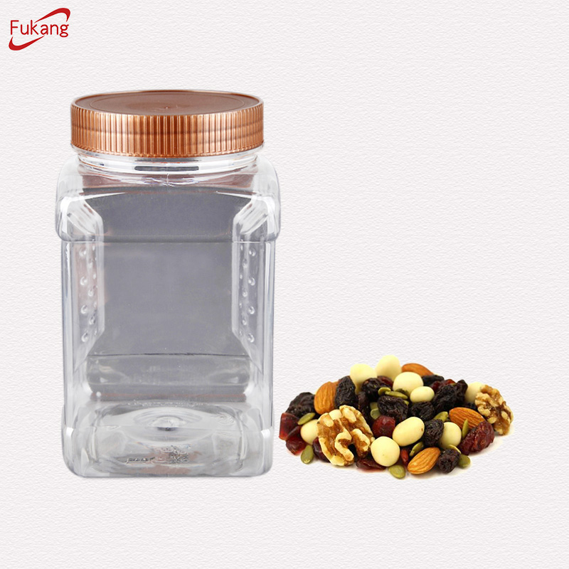 Custom Design 2L Clear Pet Plastic Jar for Cookie