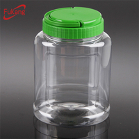 1200ml plastic containers for bulk candy with lid,1.2L ODM/OEM PET jar for snacks food