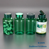 Manufacturer custom 200ml~250ml frosted green,amber, biodegradable bpa free pet packaging pill plastic bottle