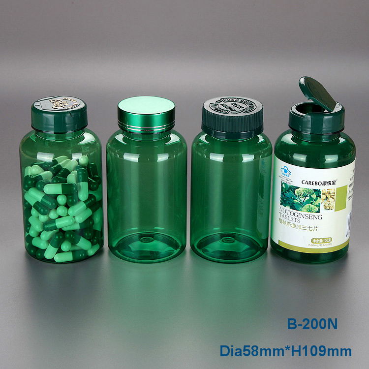 200ml PET Capsules Pharmaceutical Biodegradable Plastic Bottle