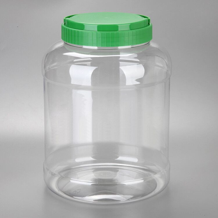 2.5 liter PET large plastic food storage containers with lids,transparent candy packaging container on sale