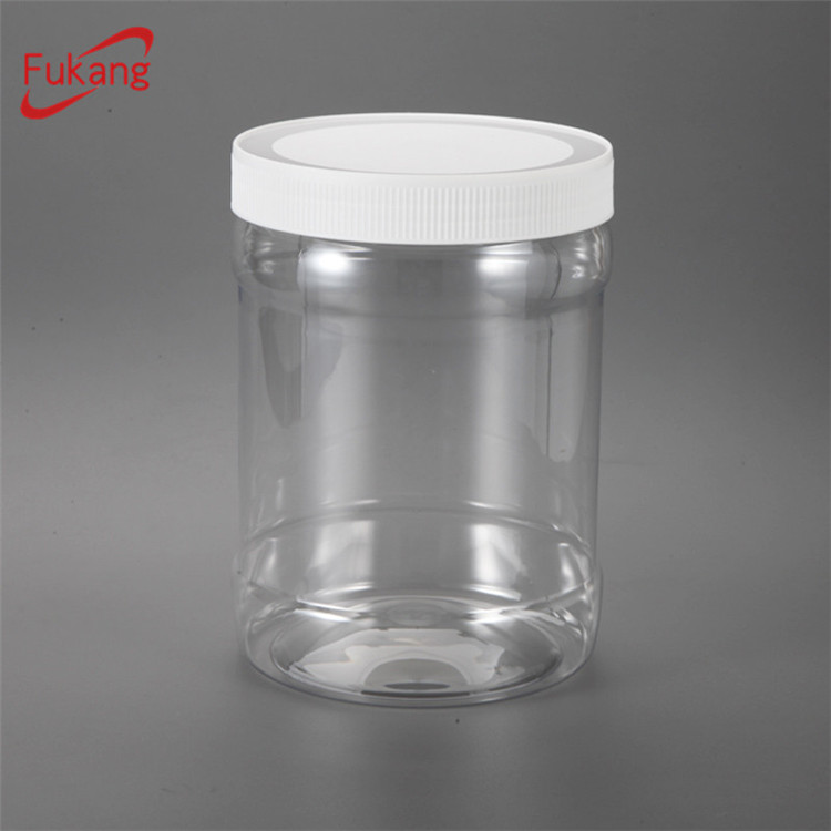 2L Large Clear Powder Plastic Container, Plastic Jar 2000ml