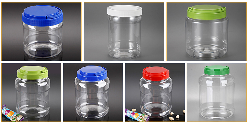 350ml food grade clear PET plastic jar for cookie/candy