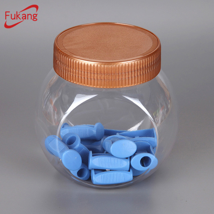 900ml PET Plastic Jars Food Grade / Clear Plastic Container With Screw Lid, Candy Packing Plastic Ball Jars