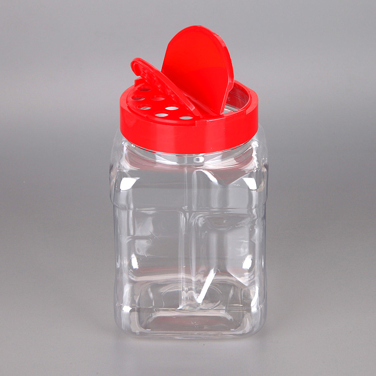 Multipurpose Hot Selling Large 500ml PET Plastic Spice Jar Set 