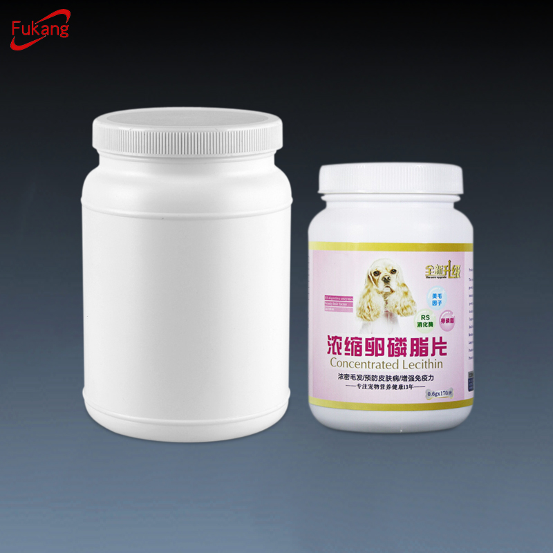 500ml 950ml 2500ml Factory Directly Wholesale HDPE white Metal Cap round shaped pharmaceutical protein powder bottle