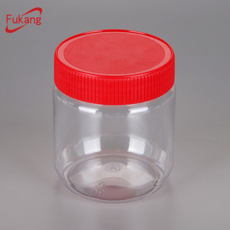 food packaging plastic storage jar 300ml empty pet jar with lid 10oz plastic container for candy