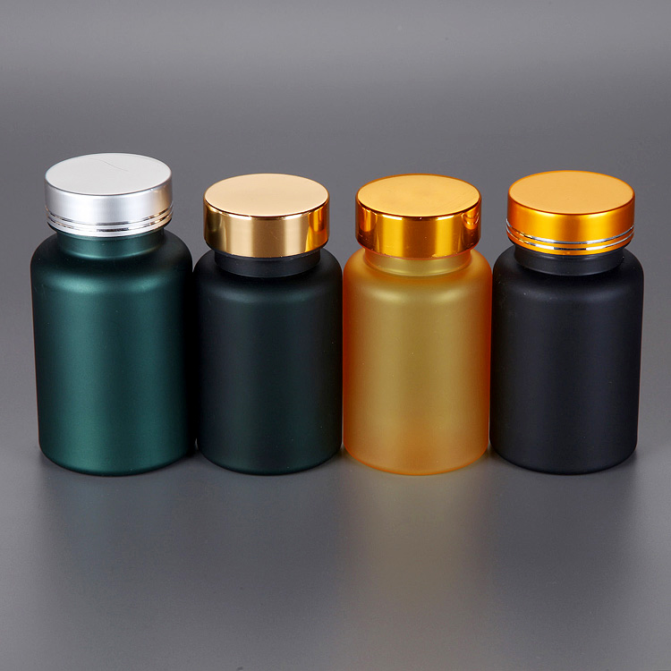 120cc pet plastic pill bottle with flip top cap, amber plastic capsule bottles