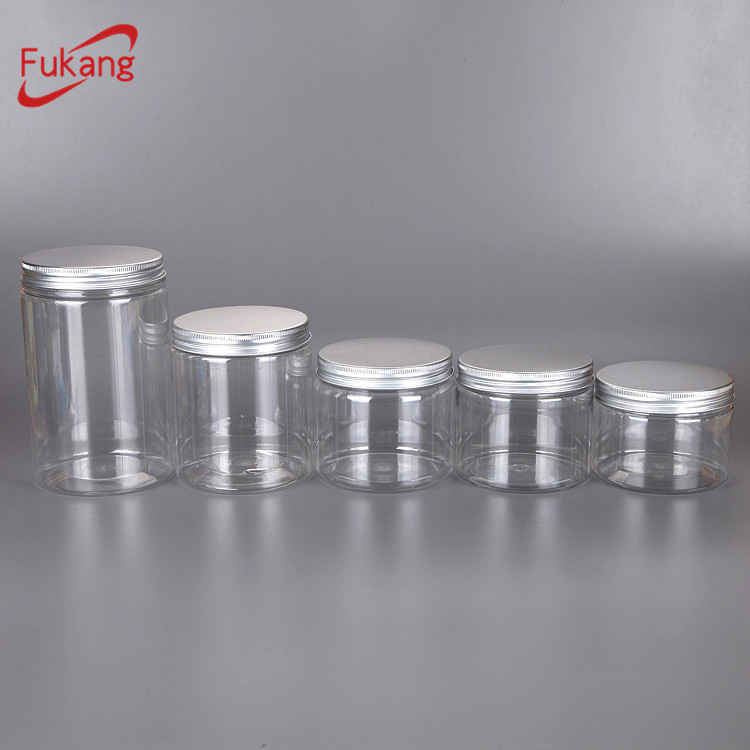 34oz Transparent PET Cylindrical Food Container with Lid, 1 Litre Airtight Plastic Food Jar with Handle Factory