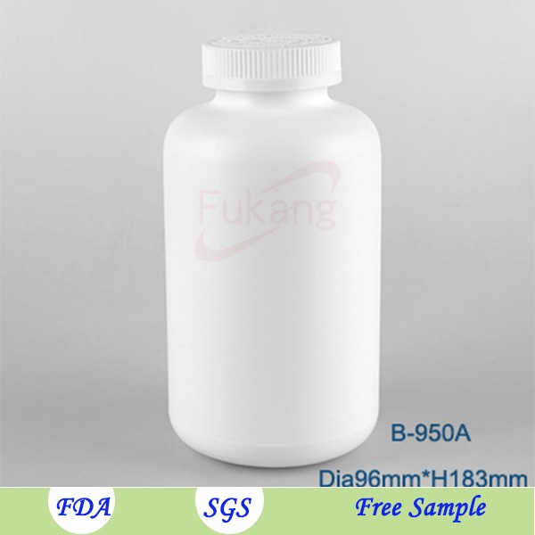Safety HDPE Health Food Container,Dietary Supplement 3 Liter Plastic Bottle,White Round PE Nutritional Food Bottle
