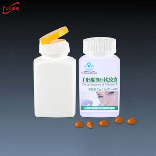 150cc flat shape pharmaceutical HDPE plastic capsule pill bottle