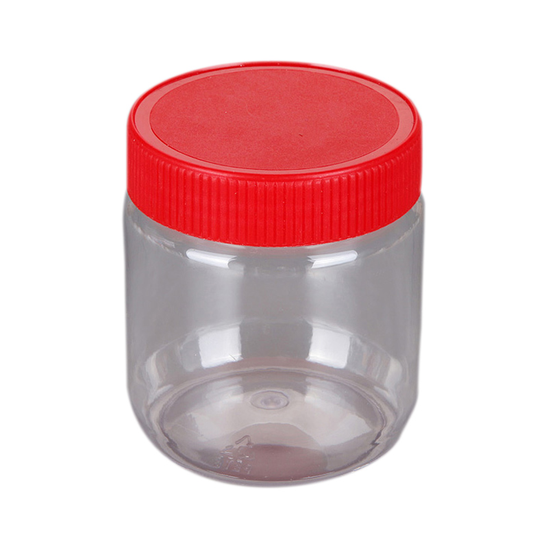 Wholesale clear 300ml food pet plastic jar