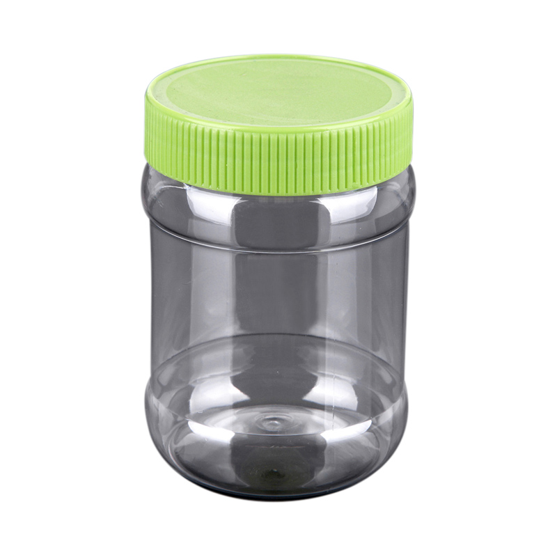 390ml PET Transparent sesame butter pet bottles 390cc clear plastic disposable storage container with lid