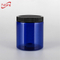 650ml PET blue color plastic food grade storage container with black screw cap packaging sport protein powder