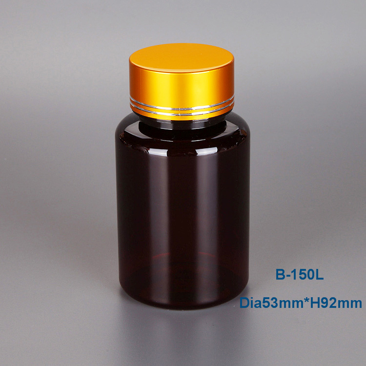 China ODM/OEM clear round plastic vitamin C tablets packaging bottles/containers