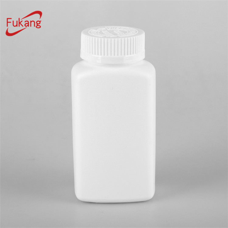 190ml medicine bottles square HDPE plastic pills bottle